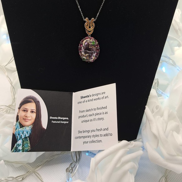 ONE of A KIND necklace and Work of Art by Shweta Bhargava Sterling Silver - Picture 4 of 14